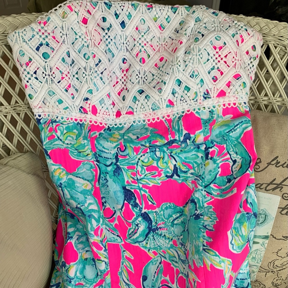 Lily Pulitzer Lobsters in Love mini dress, size 12